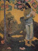 Paul Gauguin, Woman holding flowers